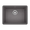 Blanco Precis 23" Undermount Granite Composite Kitchen Sink, Silgranit, Cinder, 522412