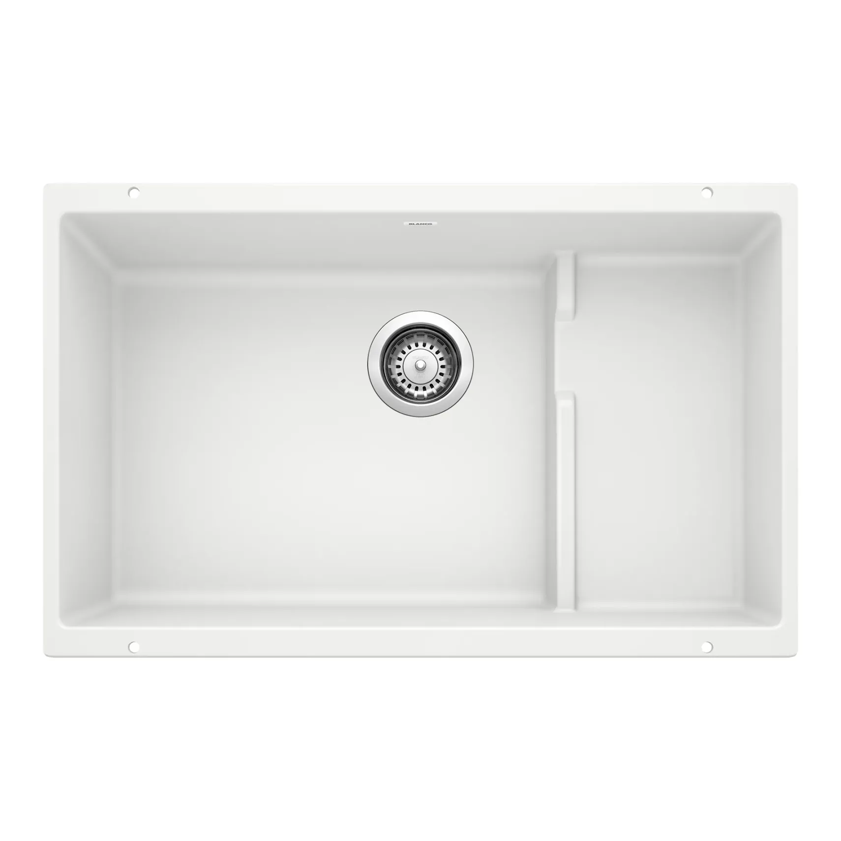 Blanco Precis 29" Undermount Granite Composite Kitchen Sink with Accessories, Silgranit, White, 519453