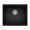 Blanco Precis 21" Undermount Granite Composite Kitchen Sink, Silgranit, Coal Black, 442933
