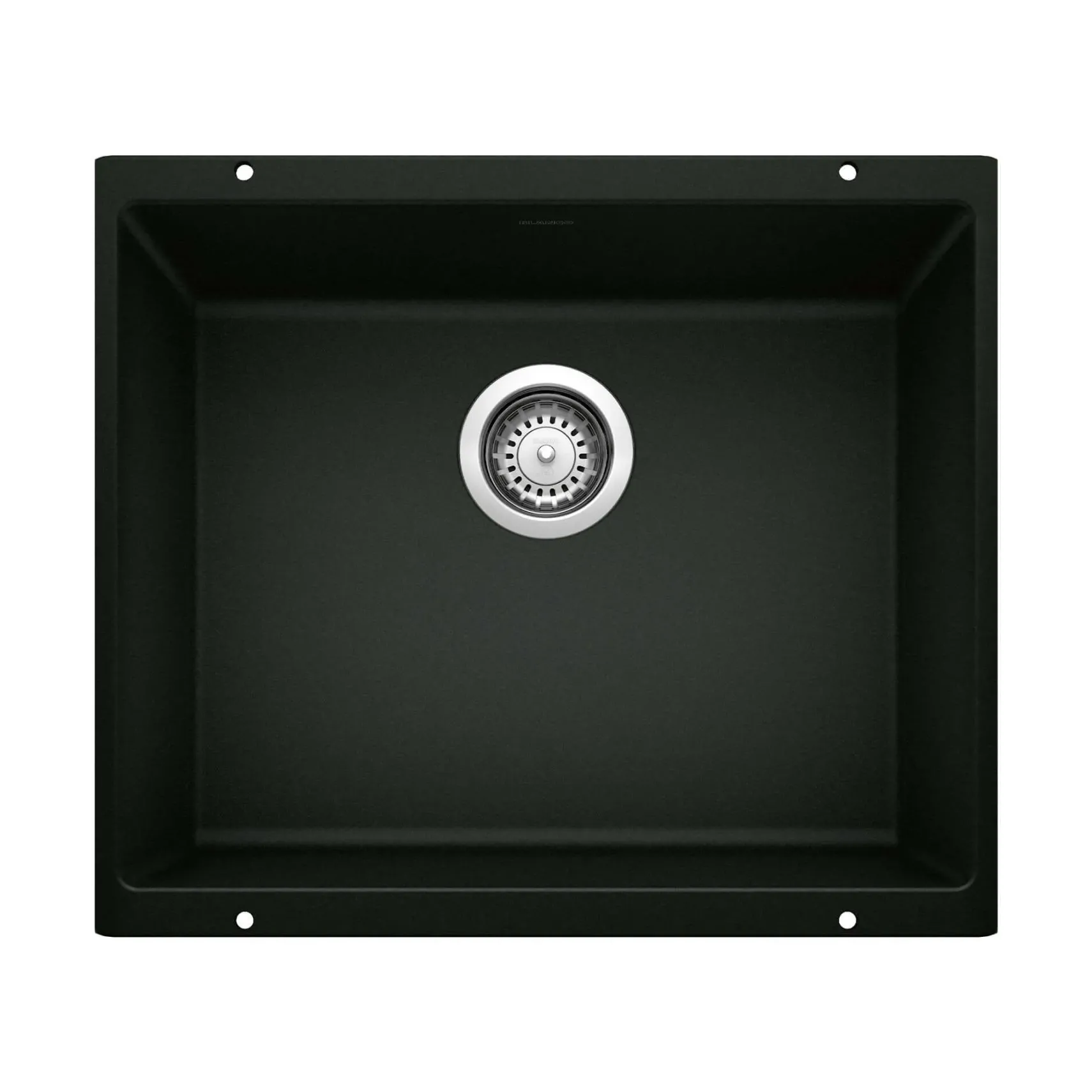 Blanco Precis 21" Undermount Granite Composite Kitchen Sink, Silgranit, Coal Black, 442933