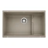 Blanco Precis 29" Undermount Granite Composite Kitchen Sink with Accessories, Silgranit, Truffle, 519456