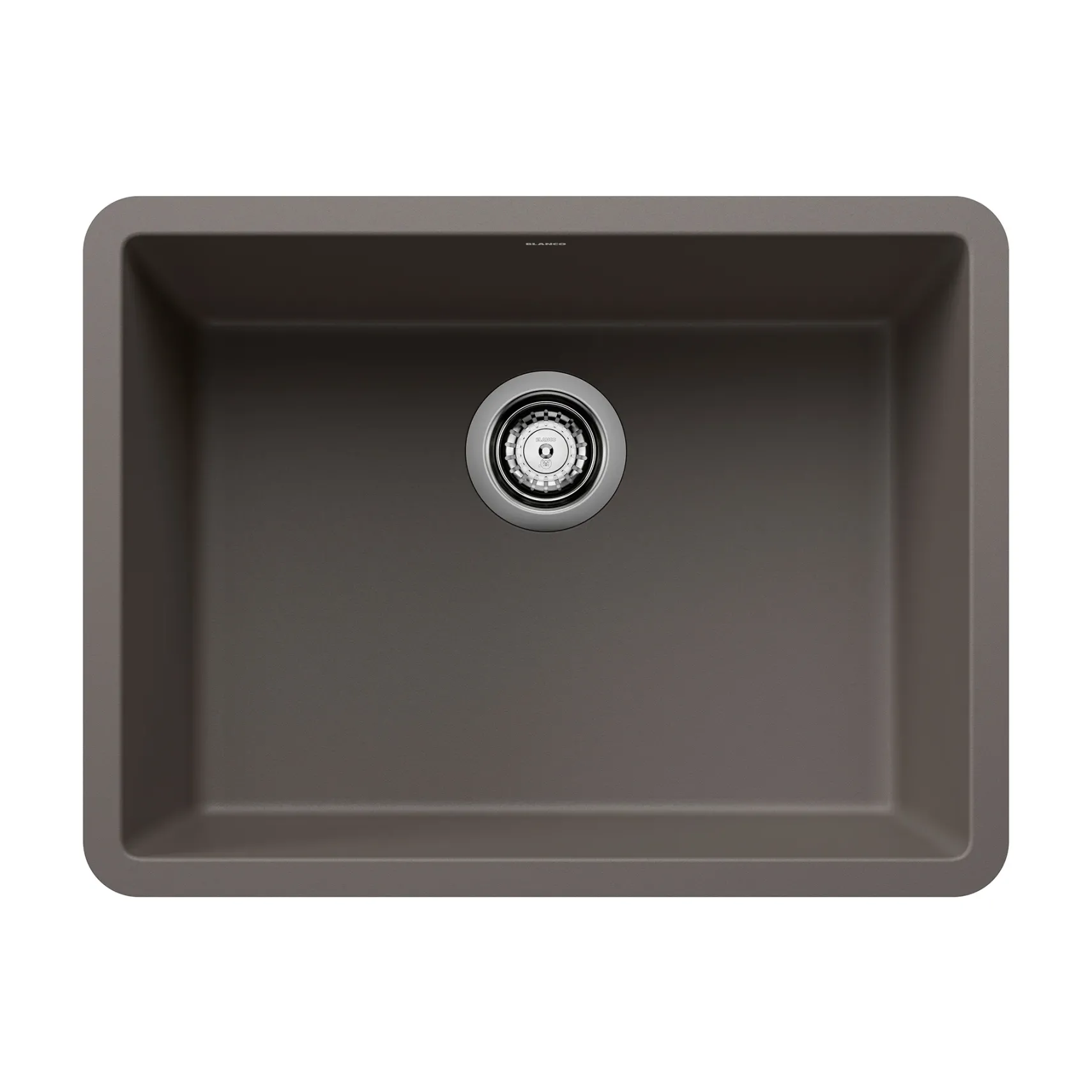 Blanco Precis 23" Undermount Silgranit Kitchen Sink, Volcano Gray, No Faucet Hole, 527411