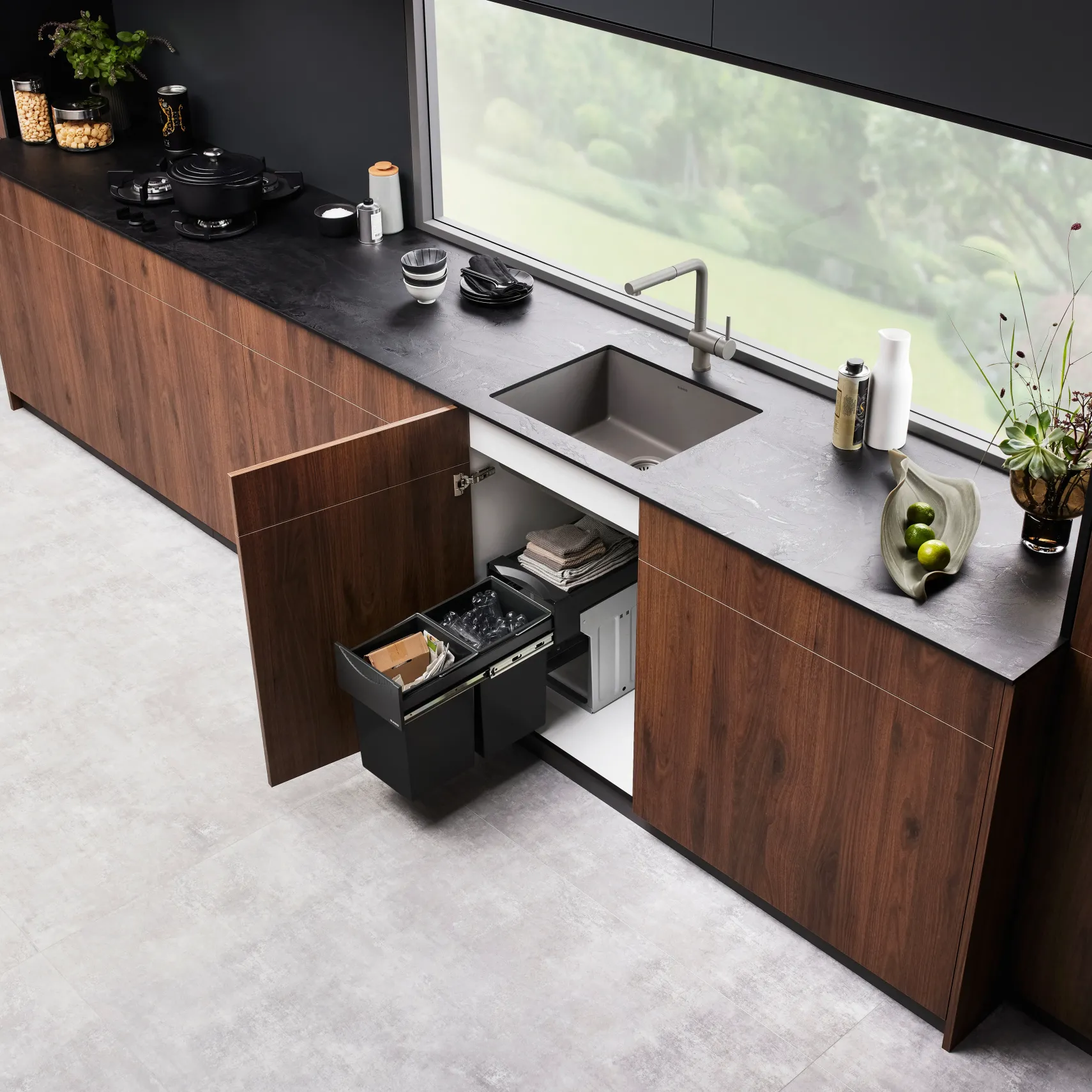 Blanco Precis 23" Undermount Silgranit Kitchen Sink, Volcano Gray, No Faucet Hole, 527411