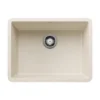 Blanco Precis 23" Undermount Silgranit Kitchen Sink, Soft White, No Faucet Hole, 527402