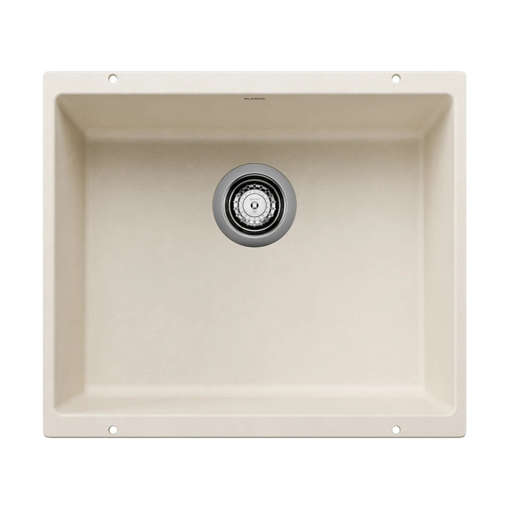Blanco Precis 21" Undermount Silgranit Kitchen Sink, Soft White, No Faucet Hole, 527405
