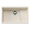 Blanco Precis 29" Undermount Silgranit Kitchen Sink, Soft White, No Faucet Hole, 527406
