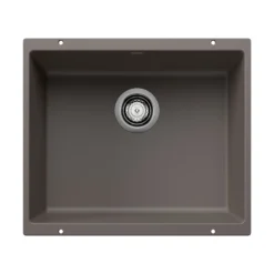Blanco Precis 21" Undermount Silgranit Kitchen Sink, Volcano Gray, No Faucet Hole, 527414
