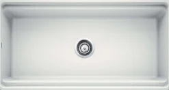 Blanco Profina 36" Fireclay Workstation Farmhouse Sink with Accessories, White, 523026