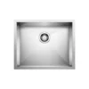 Blanco Quatrus 22" Undermount Stainless Steel Kitchen Sink, Satin Polish, 18 Gauge, No Faucet Hole, 443050