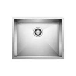 Blanco Quatrus 22" Undermount Stainless Steel Kitchen Sink, Satin Polish, 18 Gauge, No Faucet Hole, 443050