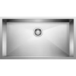 Blanco Quatrus 32" Undermount Stainless Steel Kitchen Sink, Satin Polish, 18 Gauge, No Faucet Hole, 443052