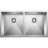 Blanco Quatrus 32" Undermount Stainless Steel Kitchen Sink, 50/50 Double Bowl, Satin Polish, 18 Gauge, No Faucet Hole, 443053