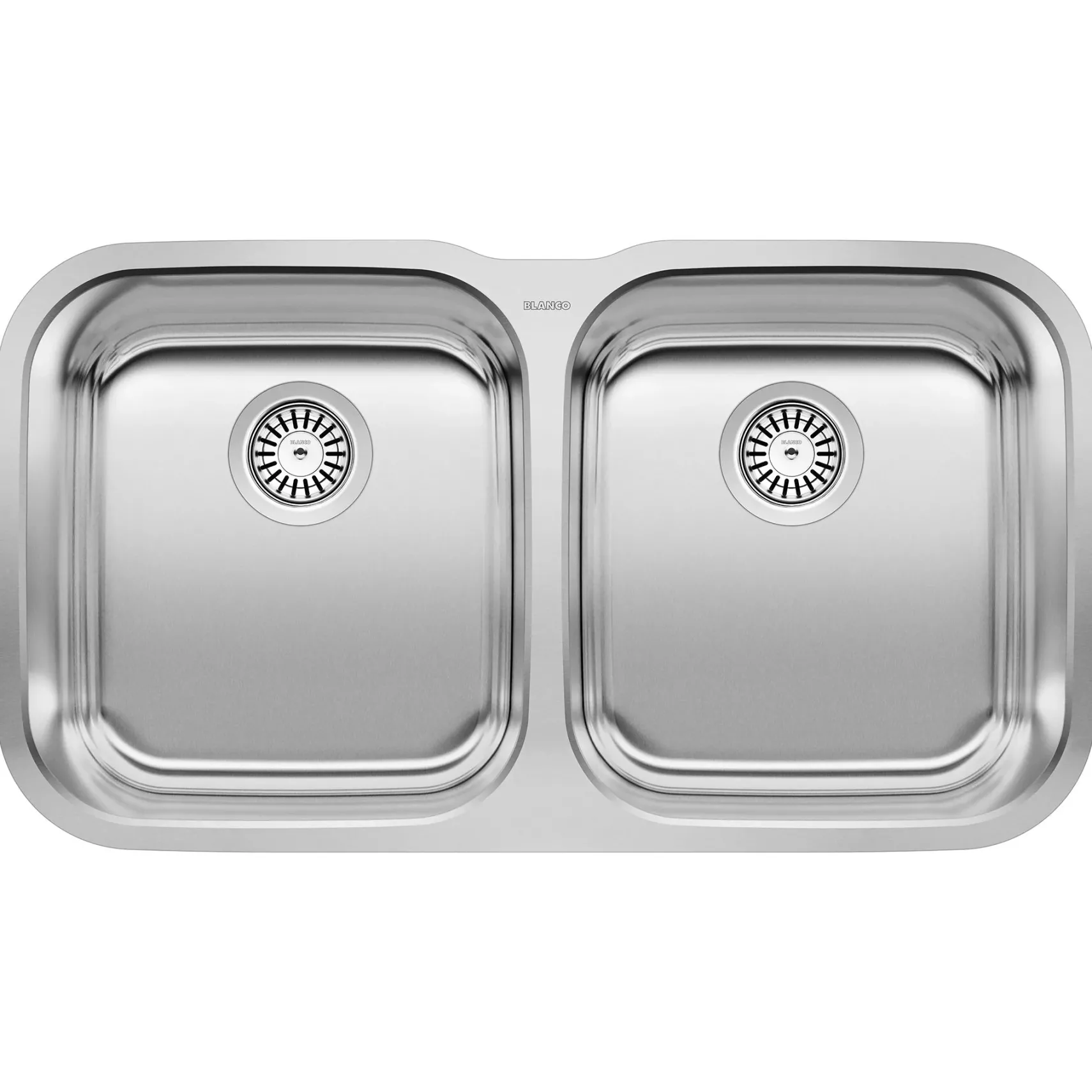Blanco Stellar 33" Undermount Stainless Steel Kitchen Sink, 50/50 Double Bowl, 18 Gauge, Brushed Finish, 441020