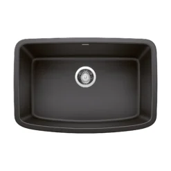Blanco Valea 27" Undermount Granite Composite Kitchen Sink, Silgranit, Anthracite, 442552