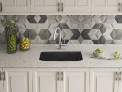 Blanco Valea 27" Undermount Granite Composite Kitchen Sink, Silgranit, Anthracite, 442552