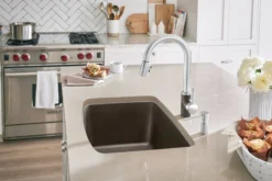 Blanco Valea 27" Undermount Granite Composite Kitchen Sink, Silgranit, Cafe, 442555