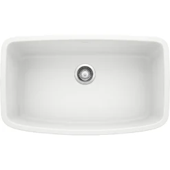 Blanco Valea 32" Undermount Granite Composite Kitchen Sink, Silgranit, White, 441773