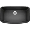 Blanco Valea 32" Undermount Granite Composite Kitchen Sink, Silgranit, Anthracite, 441610
