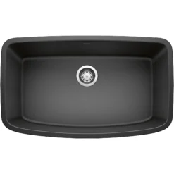 Blanco Valea 32" Undermount Granite Composite Kitchen Sink, Silgranit, Anthracite, 441610