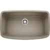 Blanco Valea 32" Undermount Granite Composite Kitchen Sink, Silgranit, Truffle, 441772