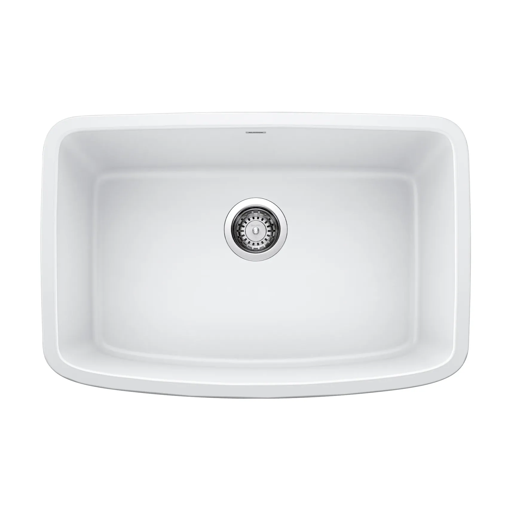 Blanco Valea 27" Undermount Granite Composite Kitchen Sink, Silgranit, White, 442551