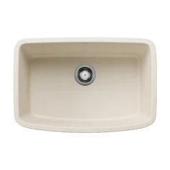 Blanco Valea 27" Undermount Silgranit Kitchen Sink, Soft White, No Faucet Hole, 443090