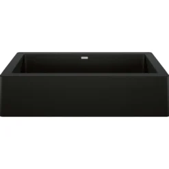 Blanco Vintera 30" Granite Composite Workstation Farmhouse Sink, Silgranit, Coal Black, 526545