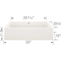Blanco Vintera 30" Granite Composite Workstation Farmhouse Sink, Silgranit, White, 526541