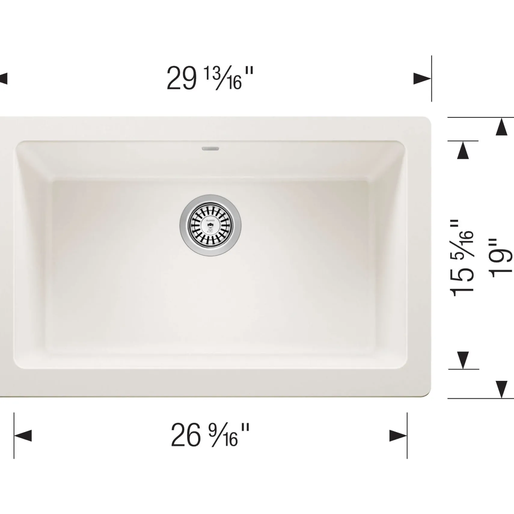 Blanco Vintera 30" Granite Composite Workstation Farmhouse Sink, Silgranit, White, 526541