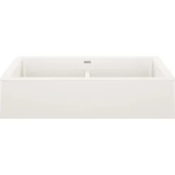 Blanco Vintera 33" Granite Composite Workstation Farmhouse Sink, Silgranit, 50/50 Double Bowl, White, 526550
