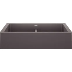 Blanco Vintera 33" Granite Composite Workstation Farmhouse Sink, Silgranit, 50/50 Double Bowl, Cinder, 526548