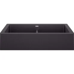 Blanco Vintera 33" Granite Composite Workstation Farmhouse Sink, Silgranit, 50/50 Double Bowl, Anthracite, 526547