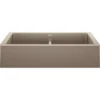Blanco Vintera 33" Granite Composite Workstation Farmhouse Sink, Silgranit, 50/50 Double Bowl, Truffle, 526553