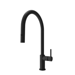BOCCHI Baveno Duo 1.75 GPM 90 Degree Forward Brass Kitchen Faucet, Matte Black, 2028 0001 MB