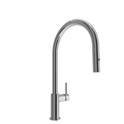 BOCCHI Baveno Duo 1.75 GPM 90 Degree Forward Brass Kitchen Faucet, Chrome, 2028 0001 CH