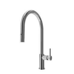 BOCCHI Baveno Duo 1.75 GPM 90 Degree Forward Brass Kitchen Faucet, Chrome, 2028 0001 CH