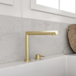 BOCCHI Baveno Move 1.75 GPM Lever Brass Kitchen Faucet, Brushed Gold, 2029 0001 BG