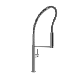 BOCCHI Baveno Pro 1.75 GPM 90 Degree Forward Brass Kitchen Faucet, Professional, Goose Neck, Chrome, 2027 0001 CH