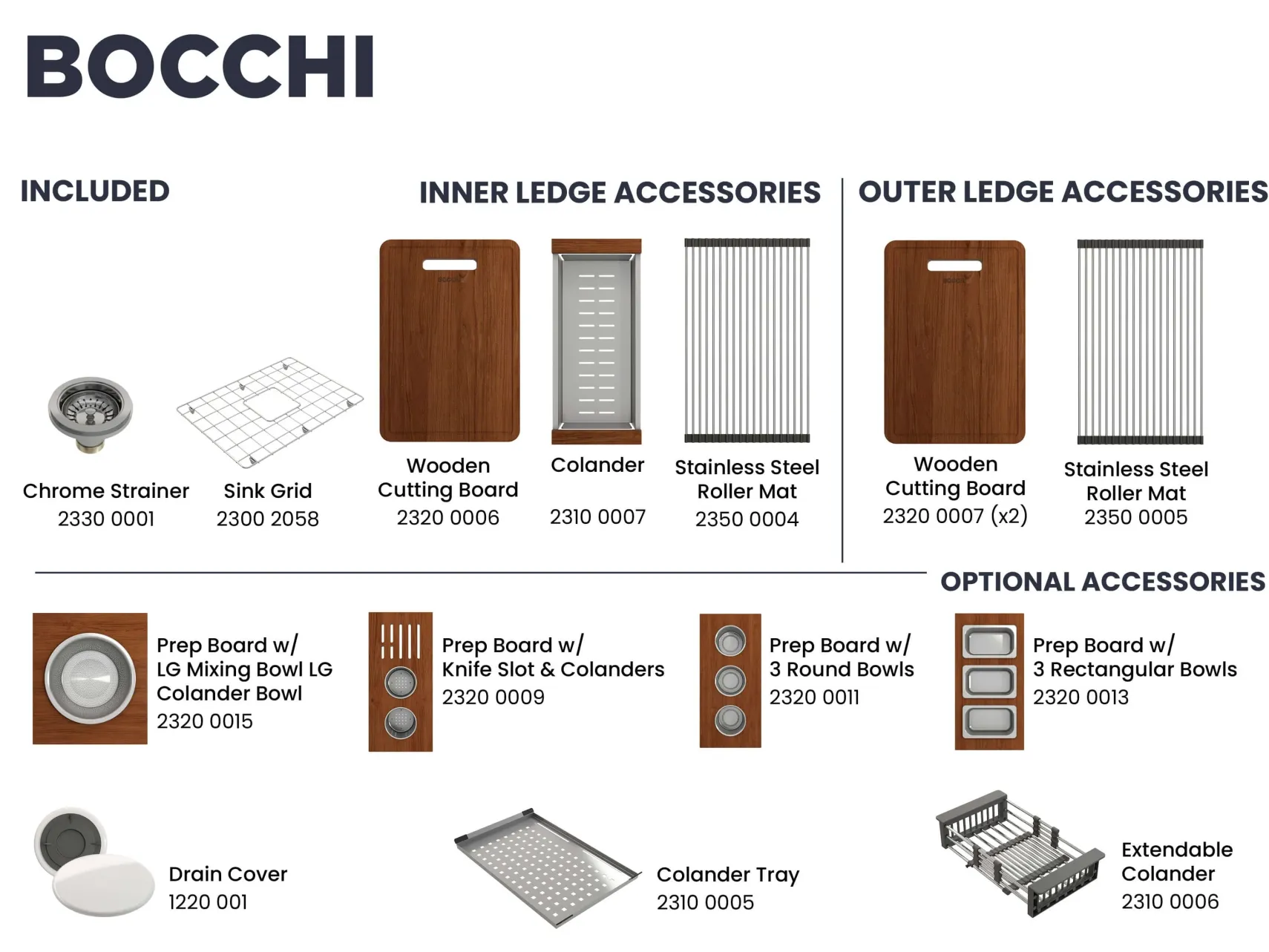 BOCCHI Baveno Uno 27" Dual Mount Fireclay Workstation Kitchen Sink Kit with Accessories, White, 1633-001-0132