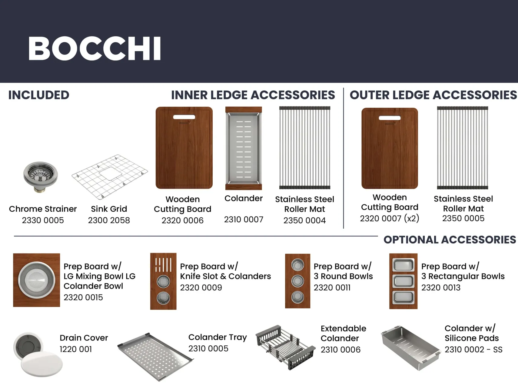 BOCCHI Baveno Uno 27" Dual Mount Fireclay Workstation Kitchen Sink Kit with Accessories, Biscuit, 1633-014-0132