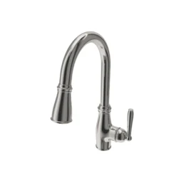BOCCHI Belsena 1.75 GPM Brass Kitchen Faucet, Traditional, Stainless Steel, 2023 0001 SS