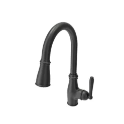 BOCCHI Belsena 1.75 GPM Brass Kitchen Faucet, Traditional, Matte Black, 2023 0001 MB