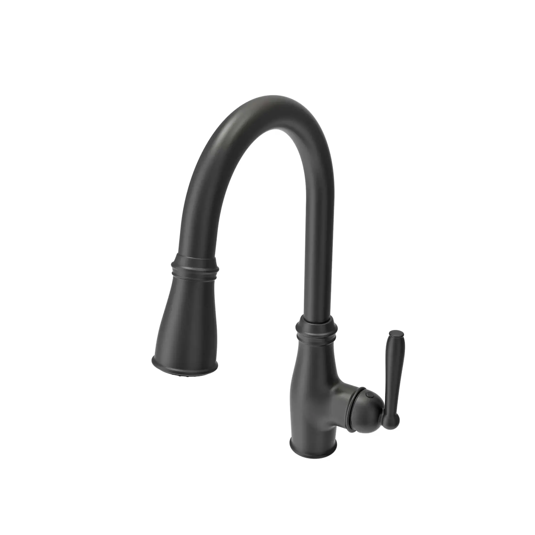 BOCCHI Belsena 1.75 GPM Brass Kitchen Faucet, Traditional, Matte Black, 2023 0001 MB