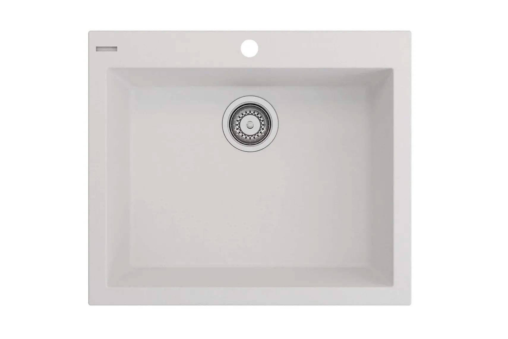 BOCCHI Campino Uno 24" Dual Mount Granite Kitchen Sink Kit with Accessories, Milk White, 1606-507-0126