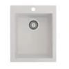 BOCCHI Campino Uno 16" Rectangle Granite Bar/Prep Sink with Accessories, Milk White, 1608-507-0126