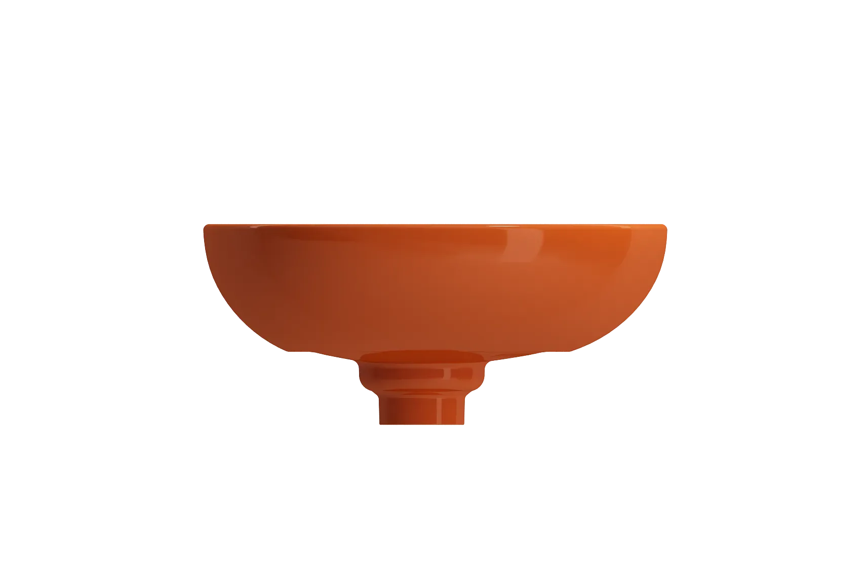 BOCCHI Etna 23" Palette Shaped Vessel Fireclay Bathroom Sink, Orange, 1114-012-0125