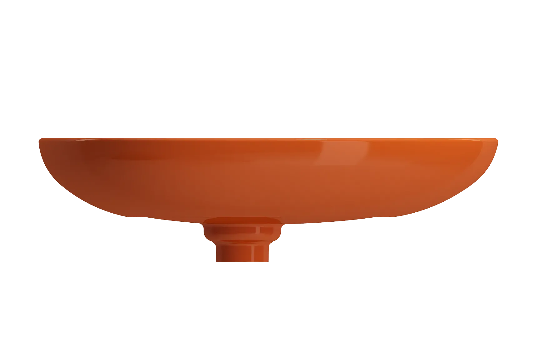 BOCCHI Etna 23" Palette Shaped Vessel Fireclay Bathroom Sink, Orange, 1114-012-0125
