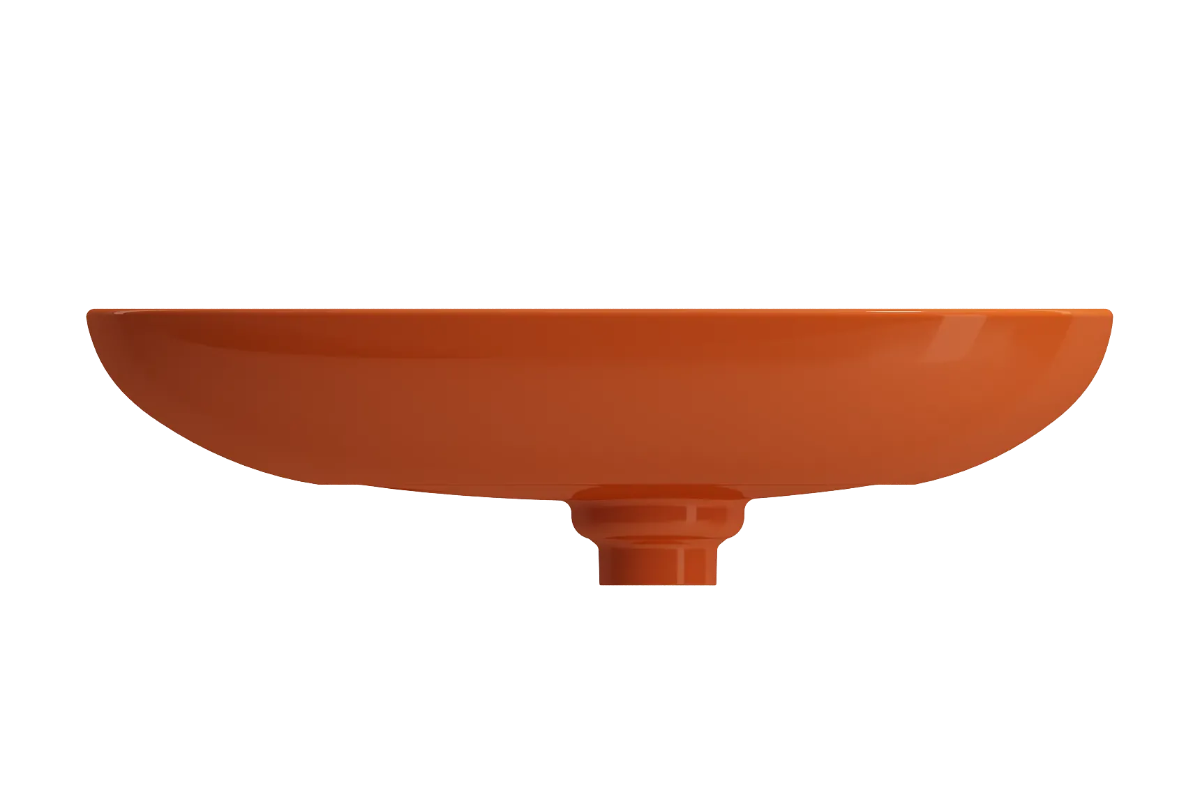 BOCCHI Etna 23" Palette Shaped Vessel Fireclay Bathroom Sink, Orange, 1114-012-0125