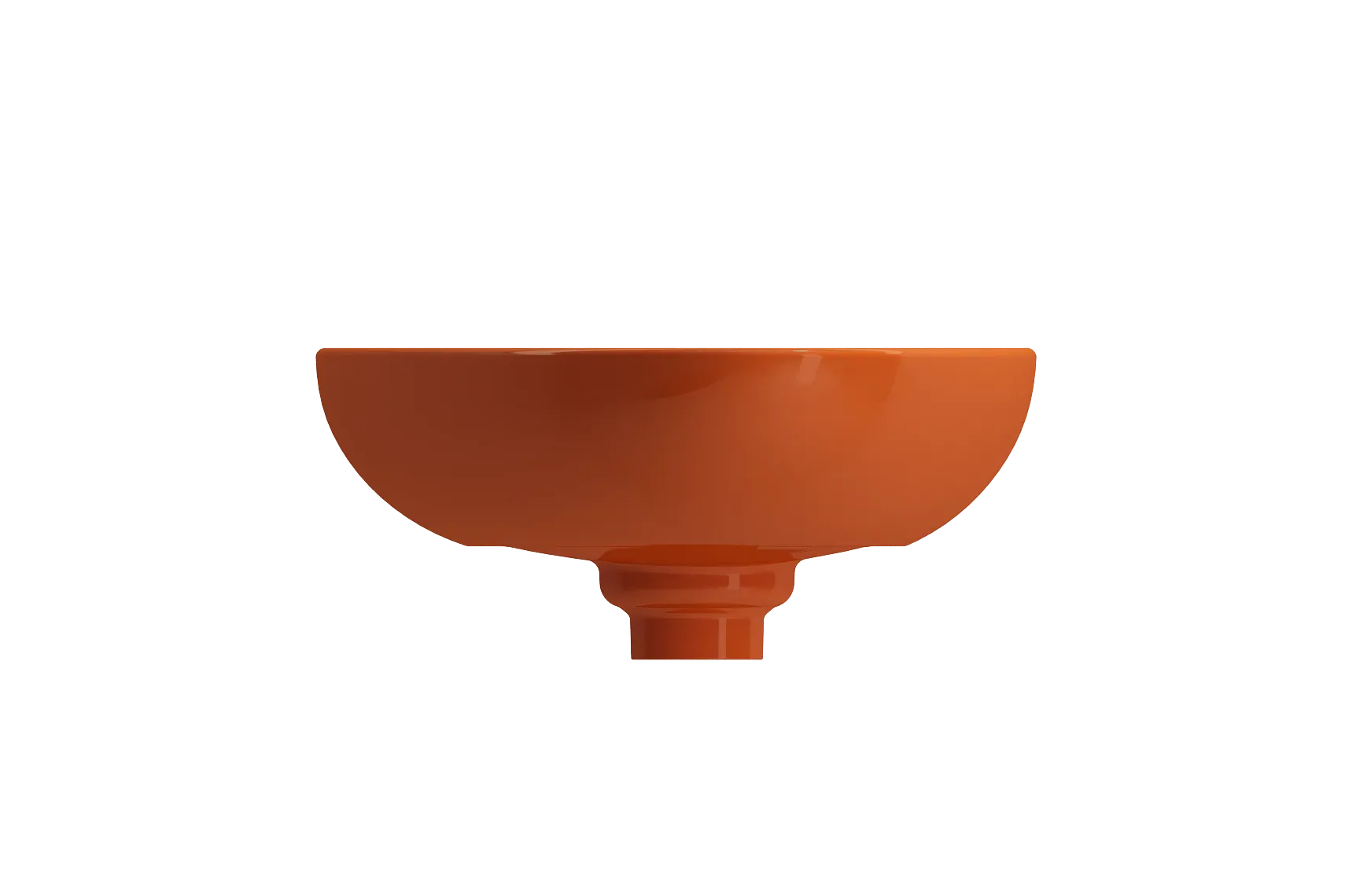 BOCCHI Etna 23" Palette Shaped Vessel Fireclay Bathroom Sink, Orange, 1114-012-0125