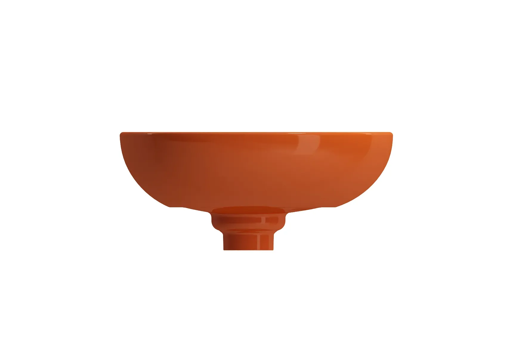 BOCCHI Etna 23" Palette Shaped Vessel Fireclay Bathroom Sink, Orange, 1114-012-0125